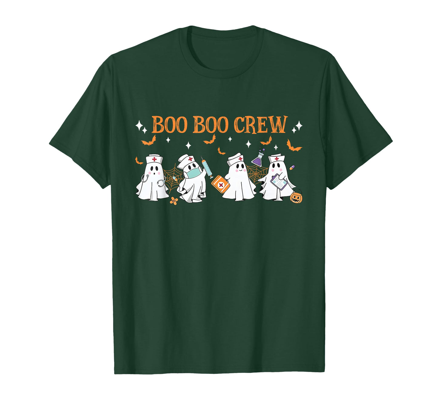 Boo Boo Crew Nurse Funny Ghost Women Halloween Nurse T-Shirt
