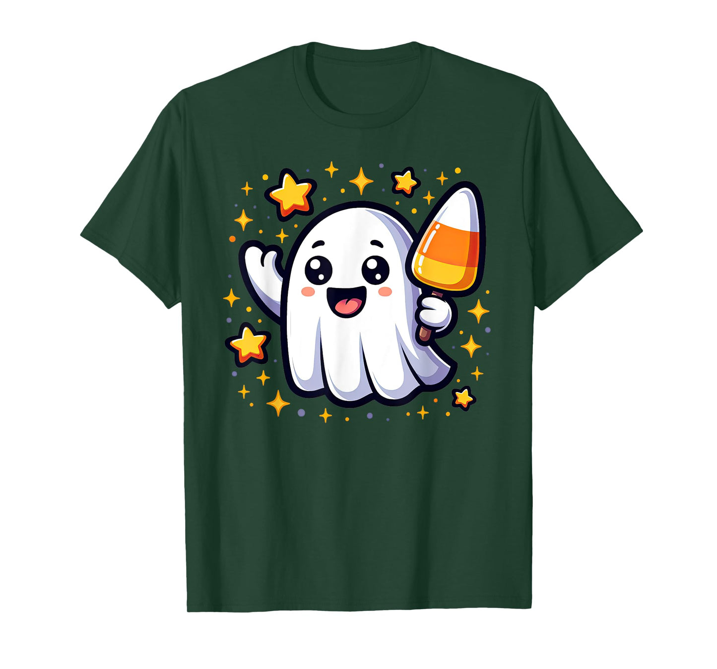 Cute Halloween Ghost Candy Corn Kids and Halloween Lovers T-Shirt
