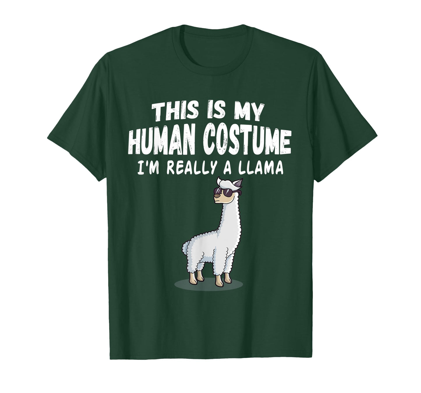 Cute This is My Human Costume I'm Really A Llama tee T-Shirt