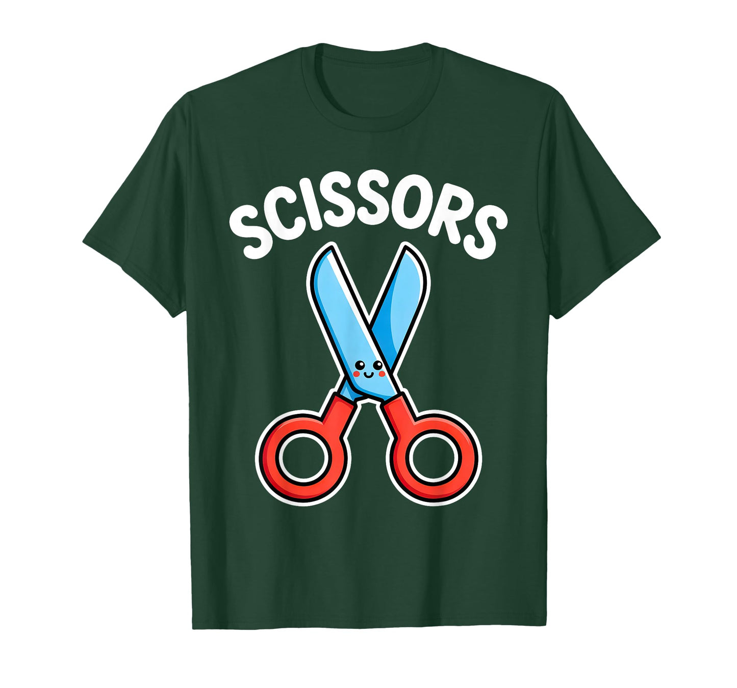 Scissors Halloween Costume Funny Kawaii Group Game Matching T-Shirt
