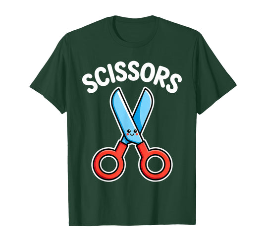 Scissors Halloween Costume Funny Kawaii Group Game Matching T-Shirt