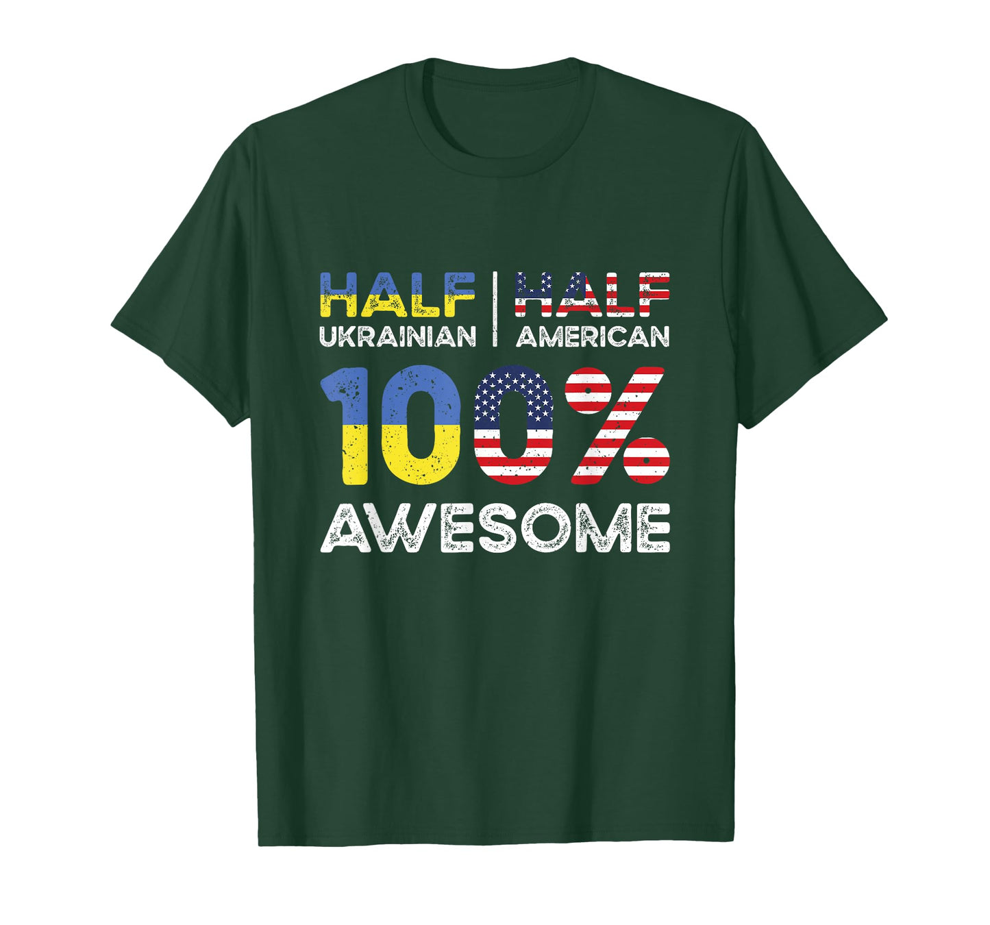 Ukrainian American Patriot USA Grown Ukraine US Flag T-Shirt