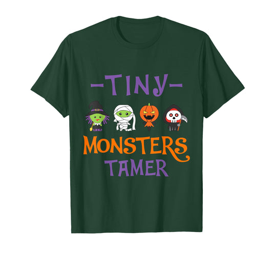 Tine MOnsters Tamer Funny Halloween Teacher Men Women T-Shirt