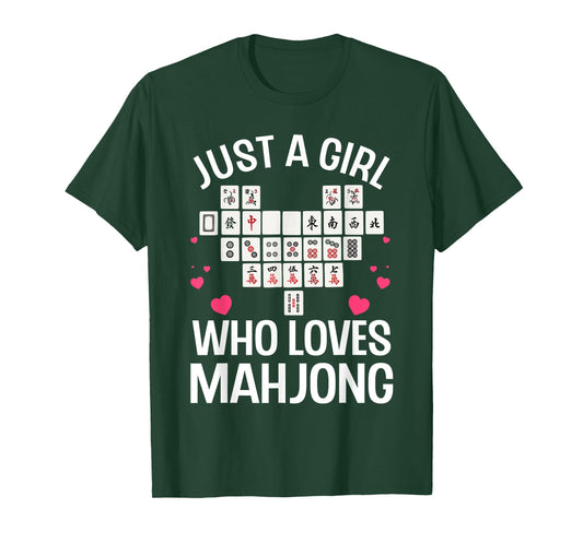 Funny Mahjong Design For Girls Women Chinese Mahjong Players T-Shirt