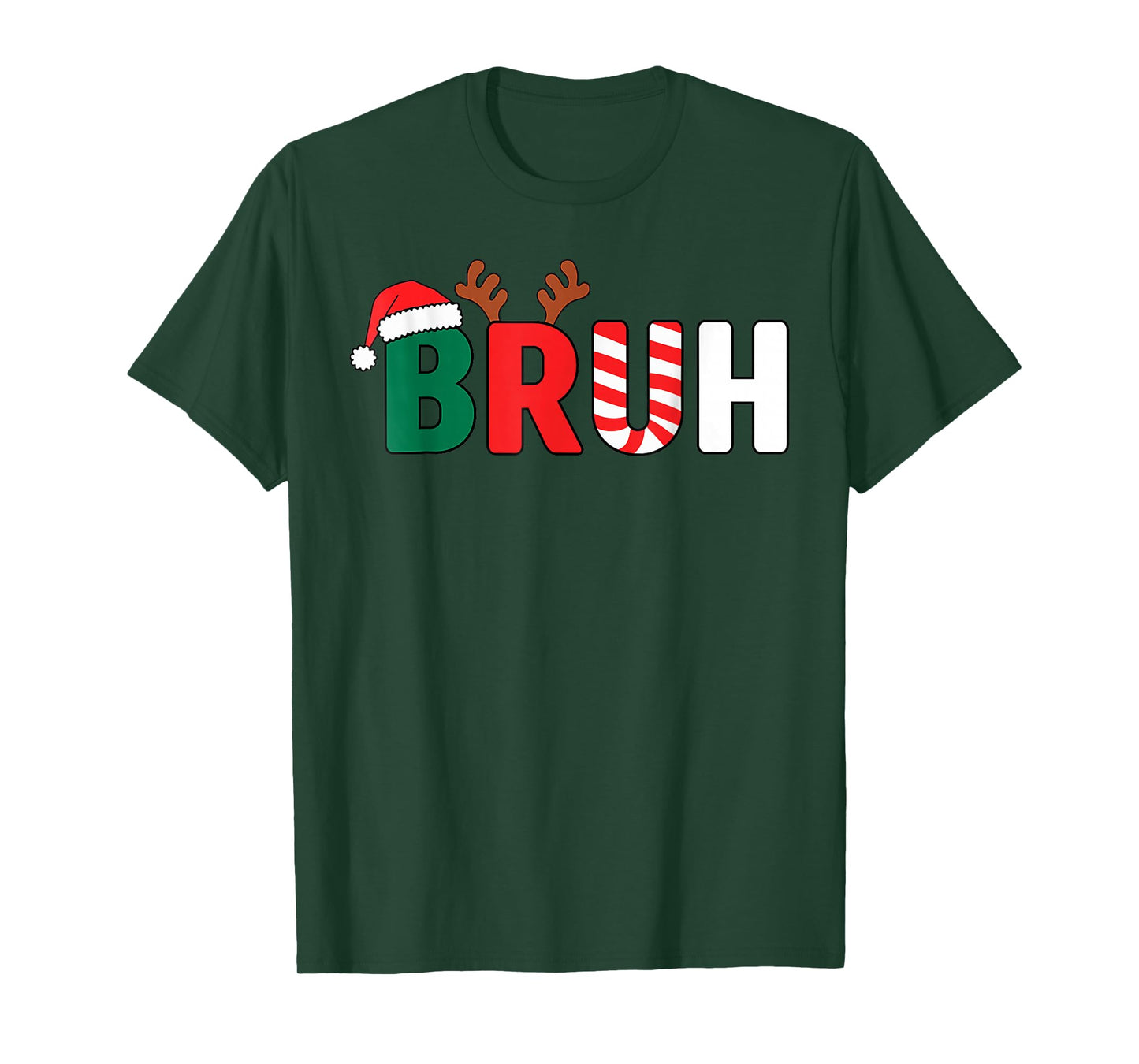 Bruh Christmas Kids Xmas Teens Boys Funny Christmas T-Shirt