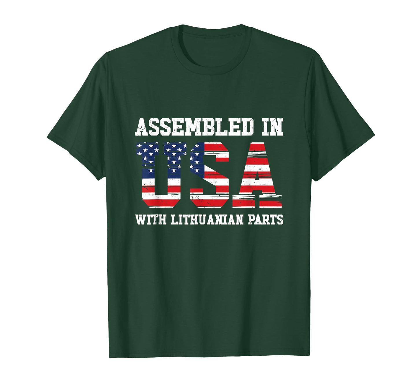 Lithuanian American USA Patriot Grown Lithuania US Flag T-Shirt