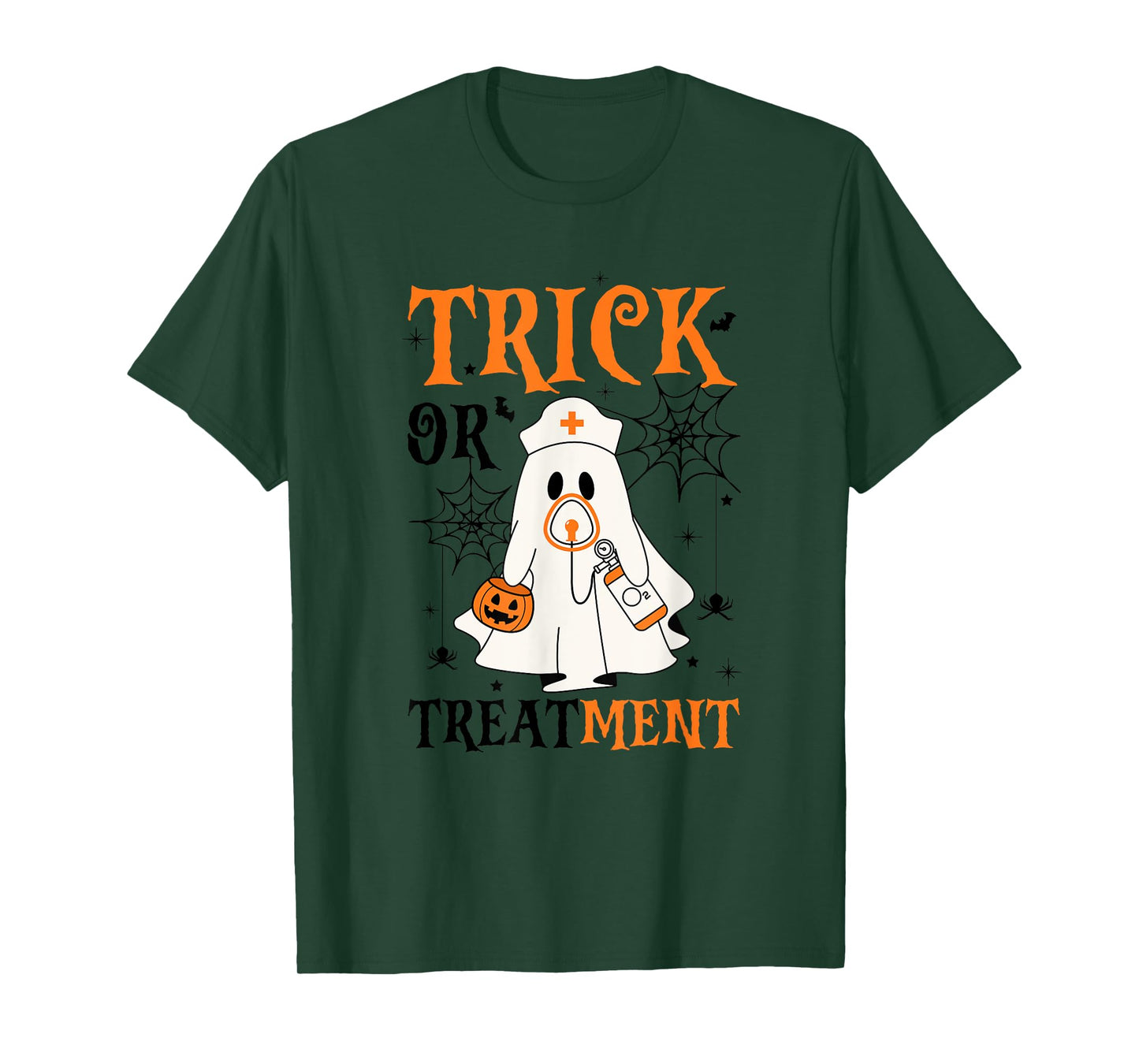 Trick Or Treatment Respiratory Therapist Nurse Halloween T-Shirt