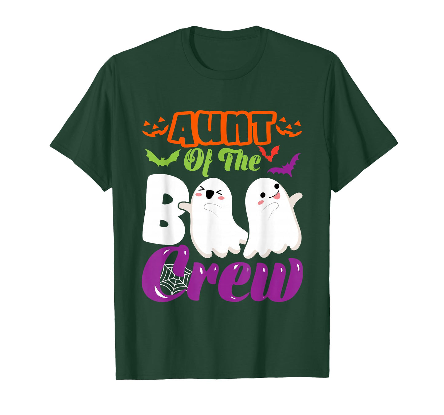 Aunt Of Boo Halloween Crew Costume Boo Ghost Lover Family T-Shirt