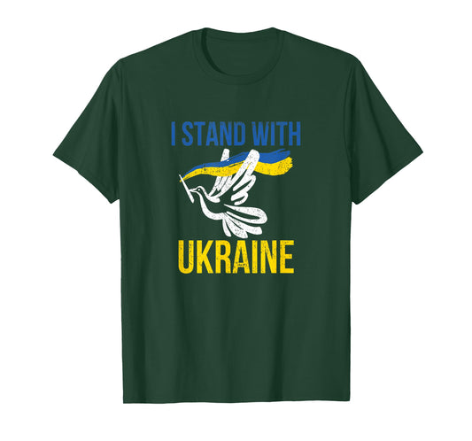 I Stand With Ukraine Dove Peace Pro-Ukraine T-Shirt