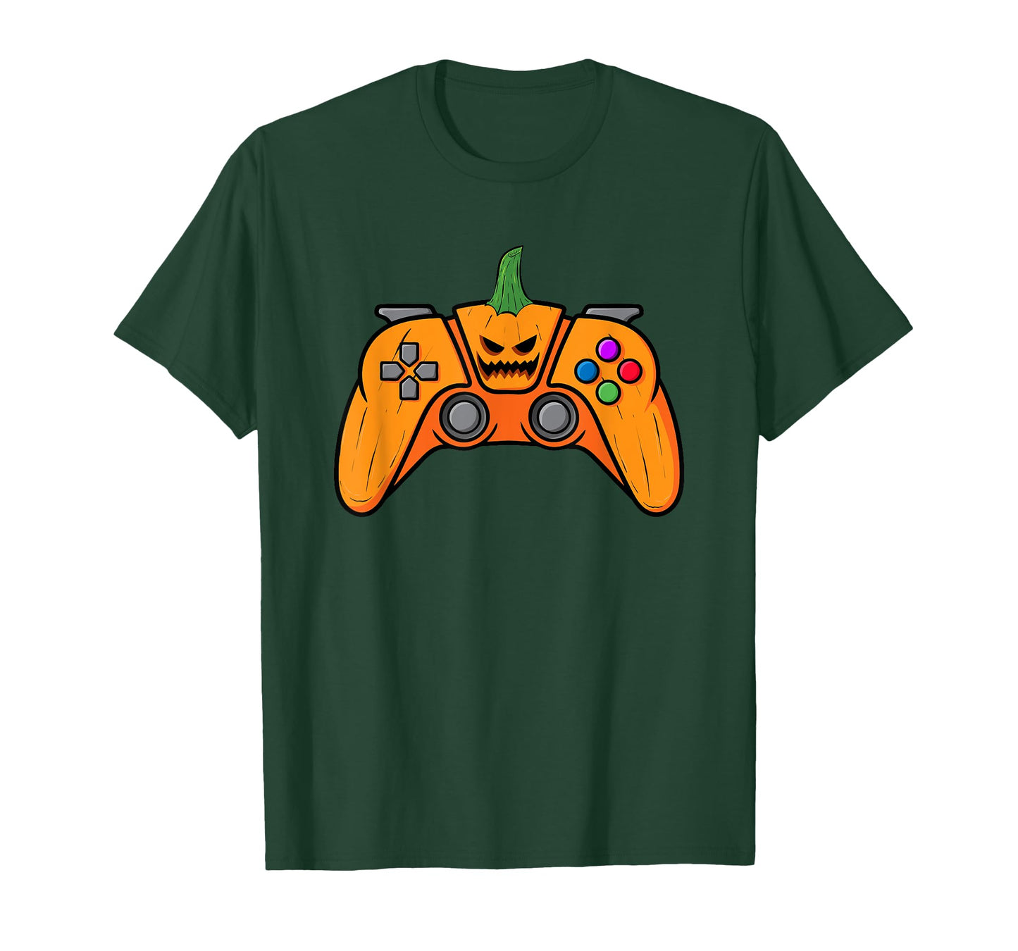 Halloween Video Game Controller With Pumpkin Face Gaming T-Shirt