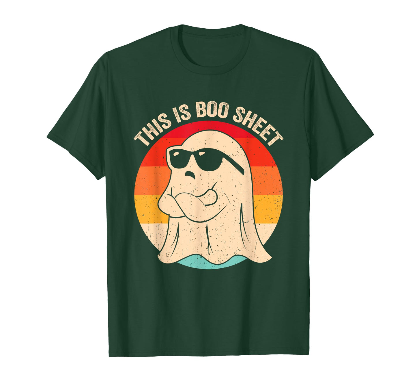 This Is Boo Sheet Ghost Retro Halloween Costume Men Women T-Shirt