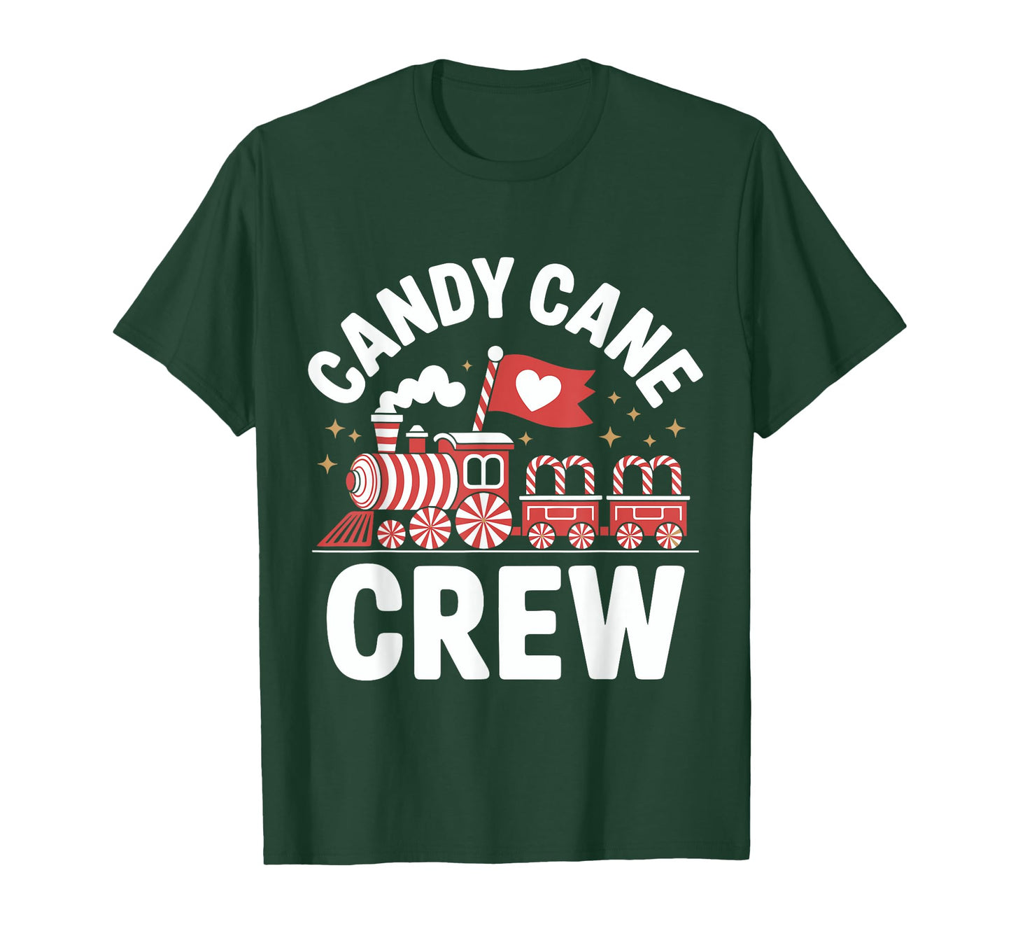 Candy Cane Crew Peppermint Train Men Women Kids Family T-Shirt