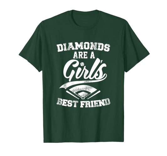 Diamonds are a Girl's Best Friend T-Shirt | Baseball Shirt T-Shirt