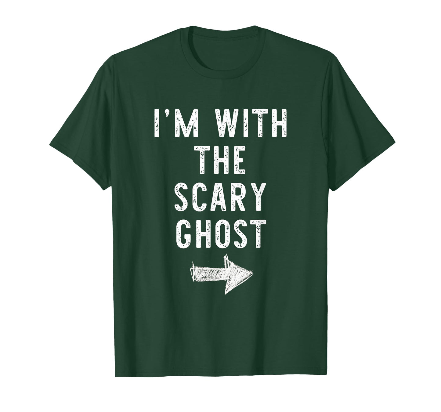I’m with The Scary Ghost Funny Halloween Couple Costume T-Shirt