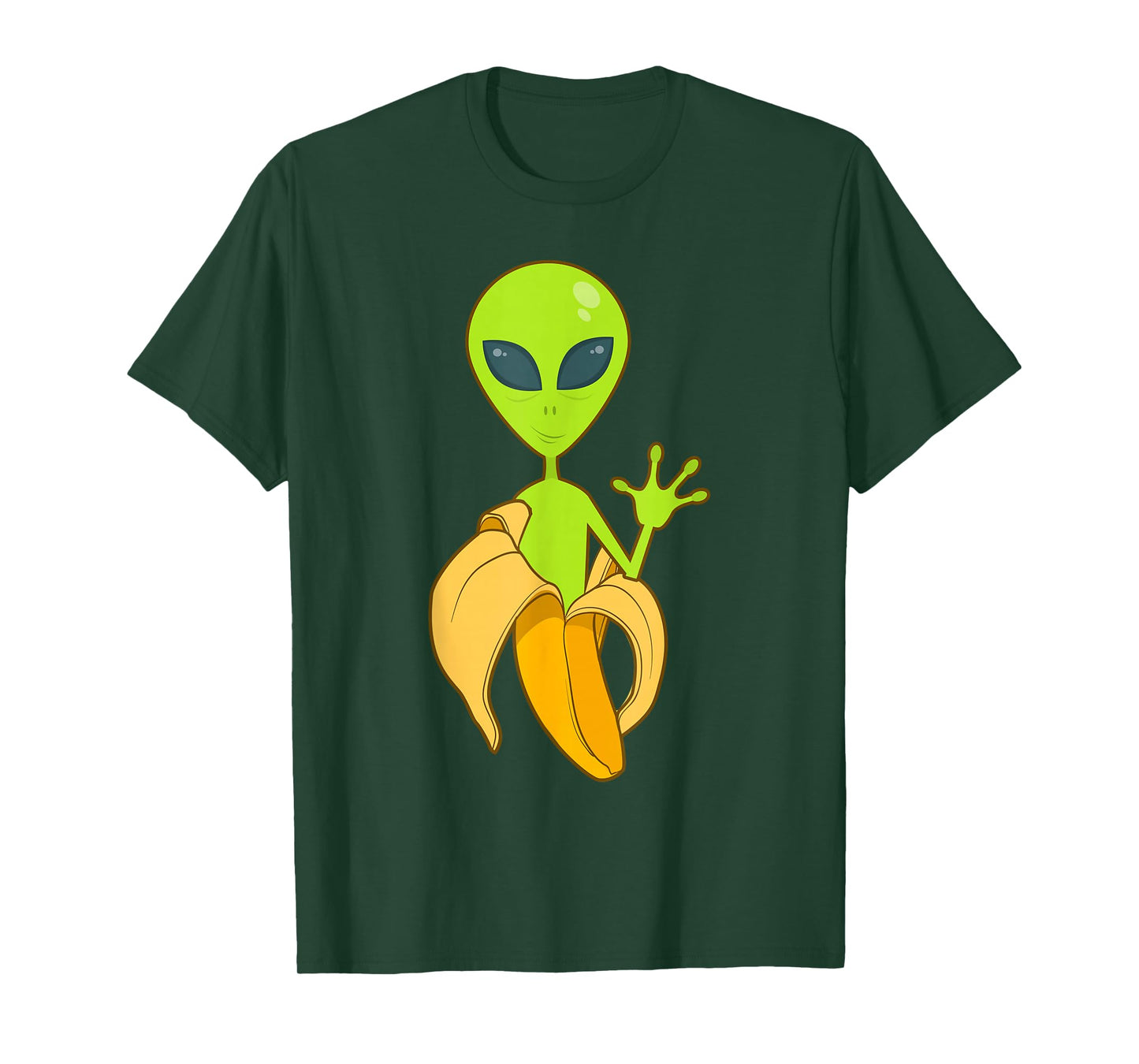 Alien in a Banana Extraterrestrial Roswell Funky T-Shirt T-Shirt