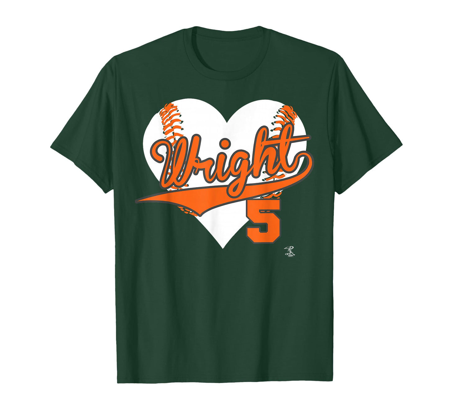 David Wright Baseball Heart T-Shirt - Apparel T-Shirt