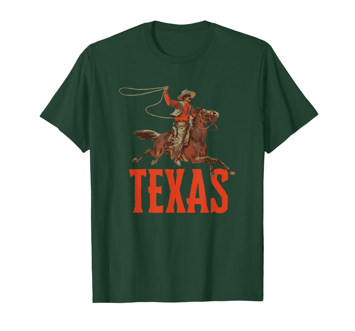 Texas Retro Roping Cowboy Vintage Graphic T-Shirt