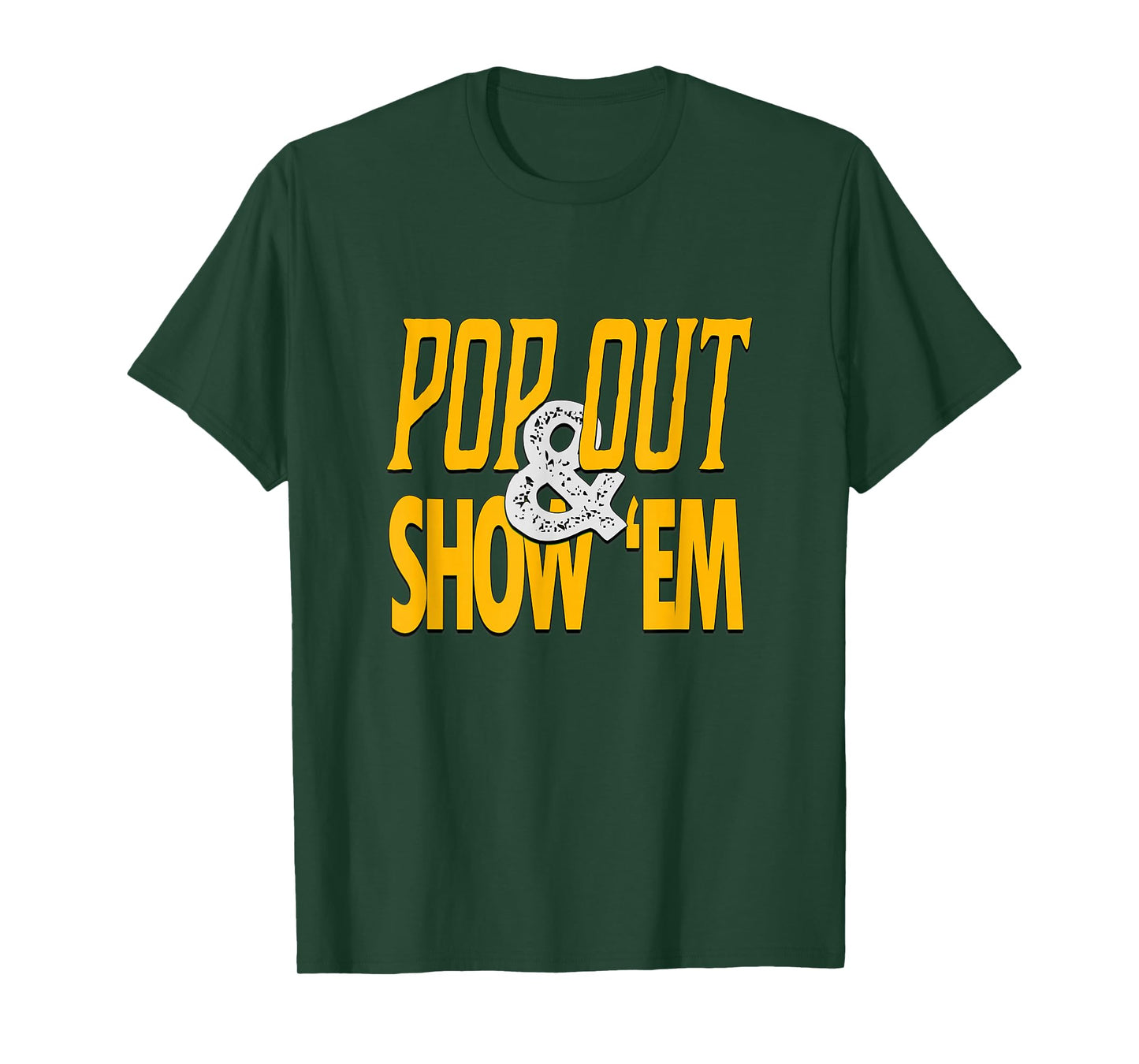 Varsity-Gold University Yellow Pop Out & Show 'Em Graphic T-Shirt