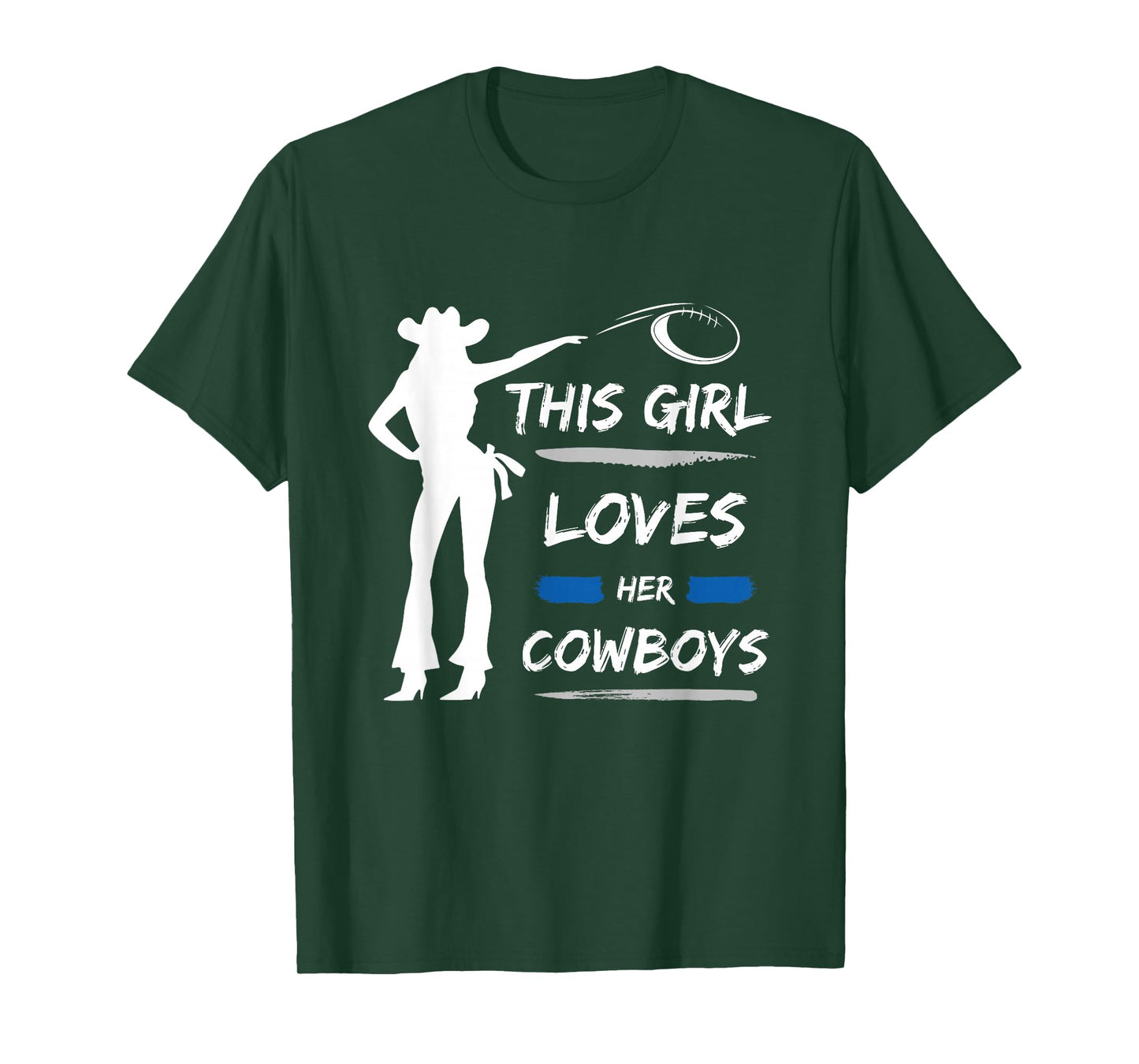 This Girl Loves Her Cowboy Cute Texas Dallas Cheerleader T-Shirt