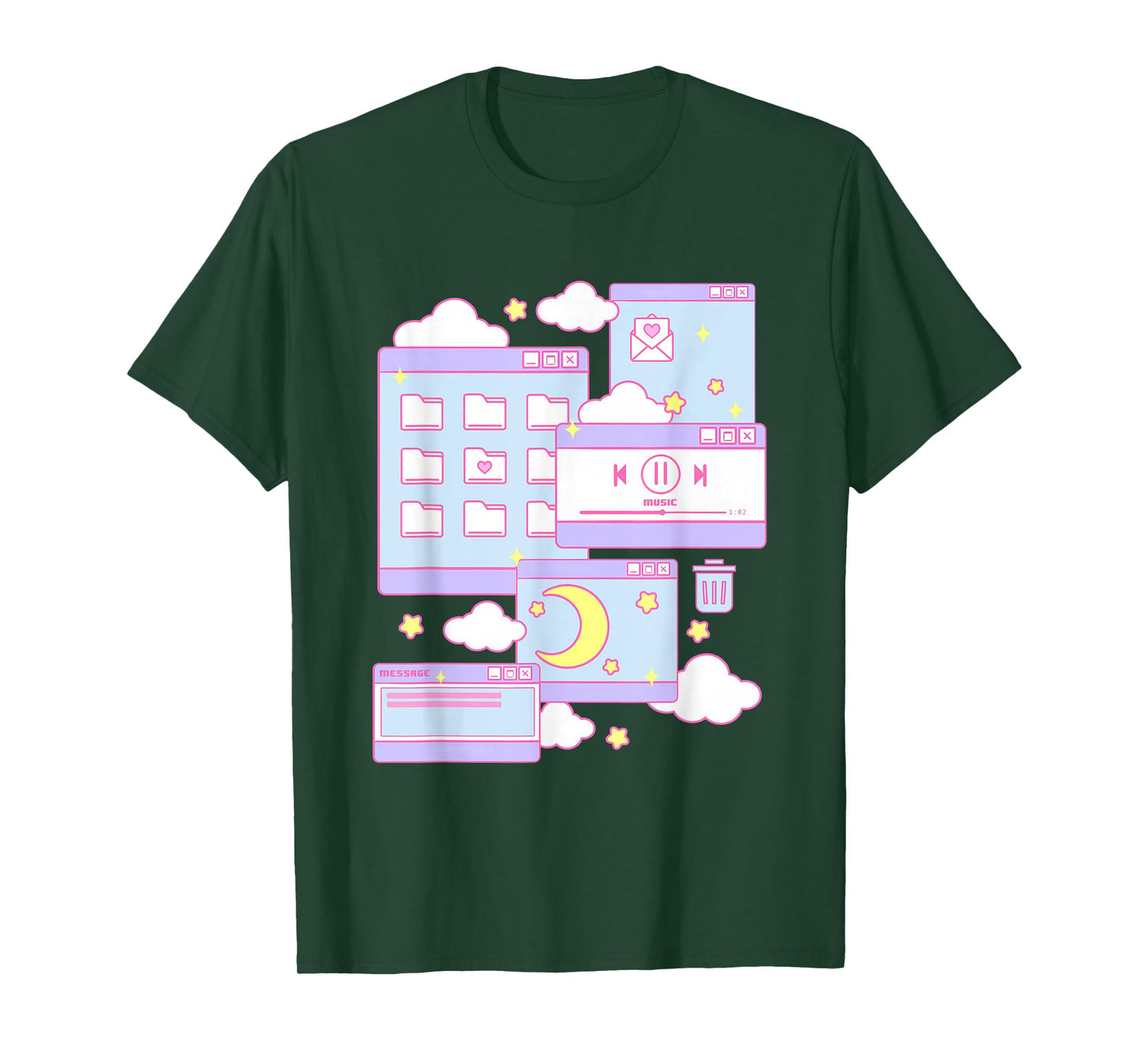 90s Grunge Kawaii E-Girl Browser Pastel T-Shirt
