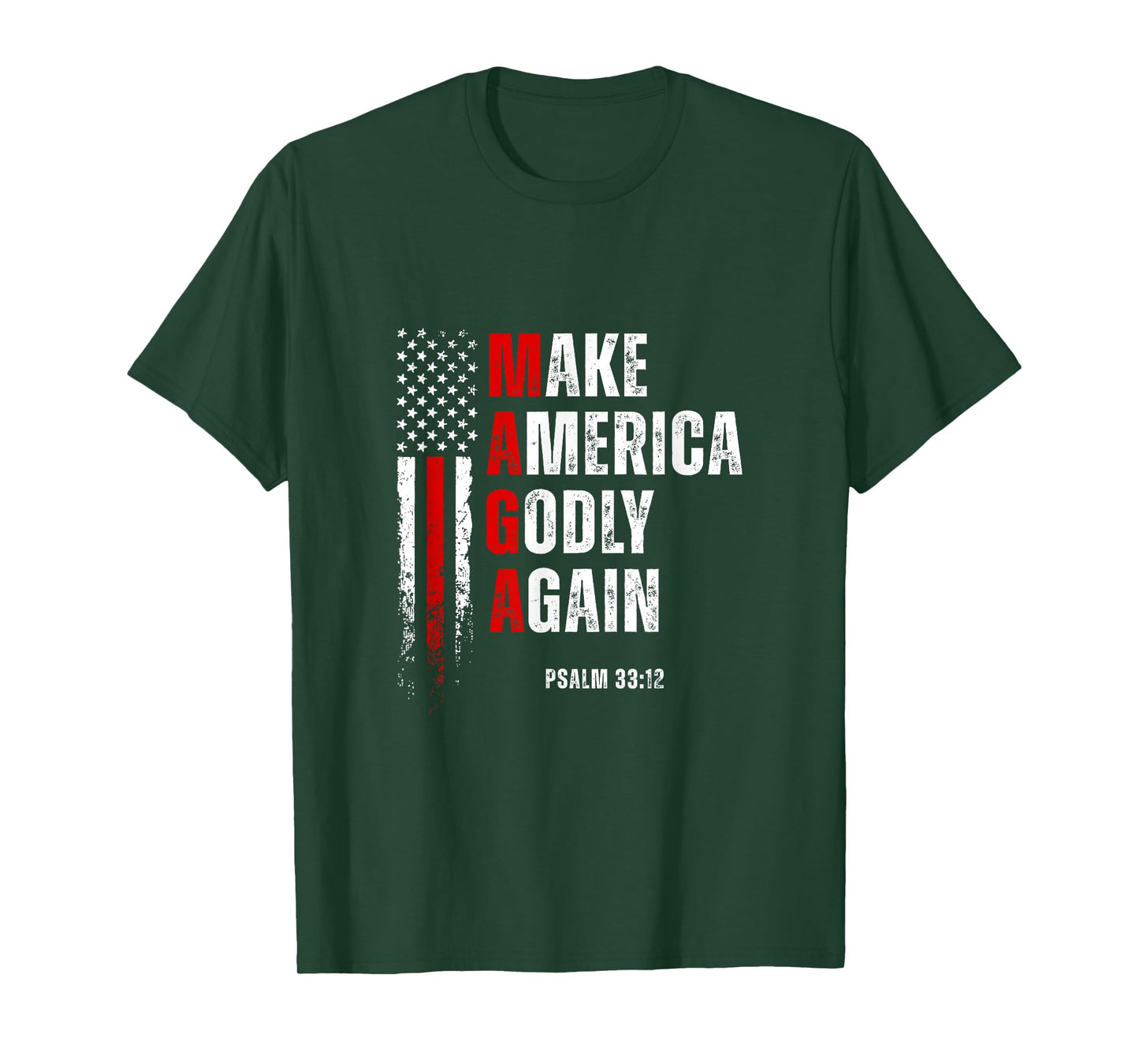 Jesus Make America Godly Again American Patriot Christian T-Shirt