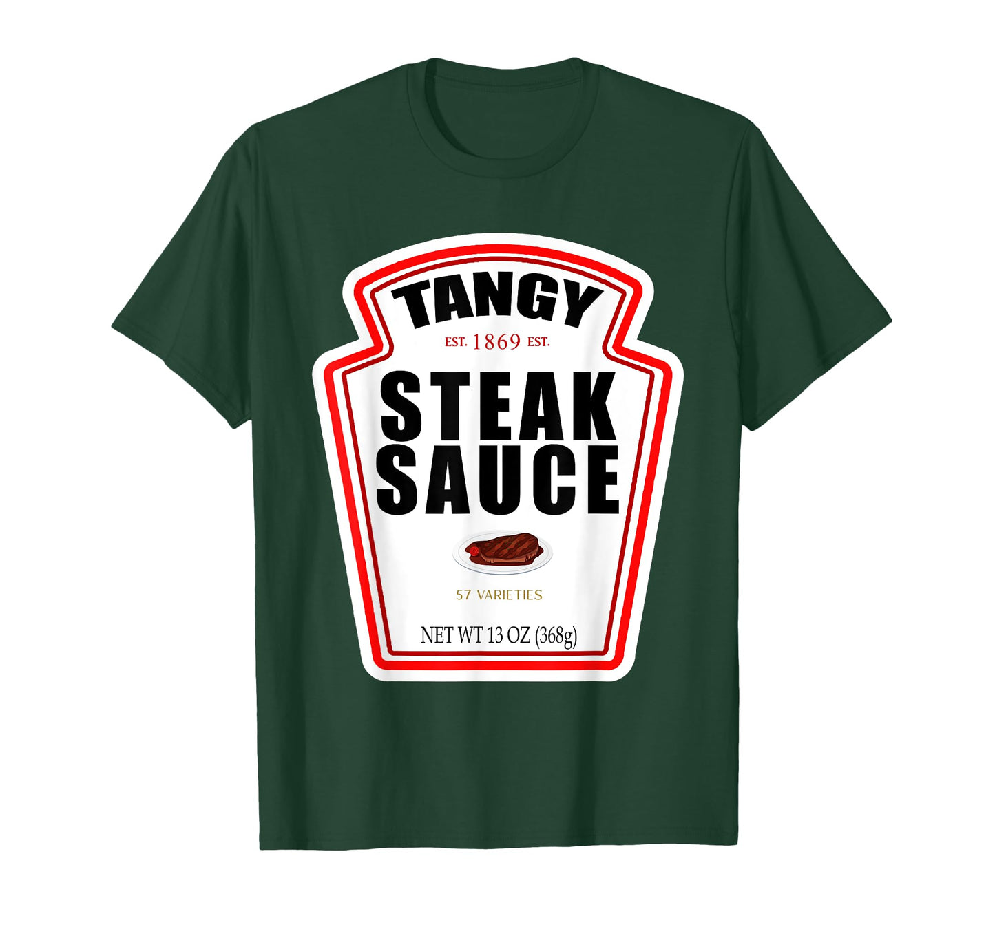 Steak Sauce Bottle Label Funny Halloween Costume Outfit T-Shirt