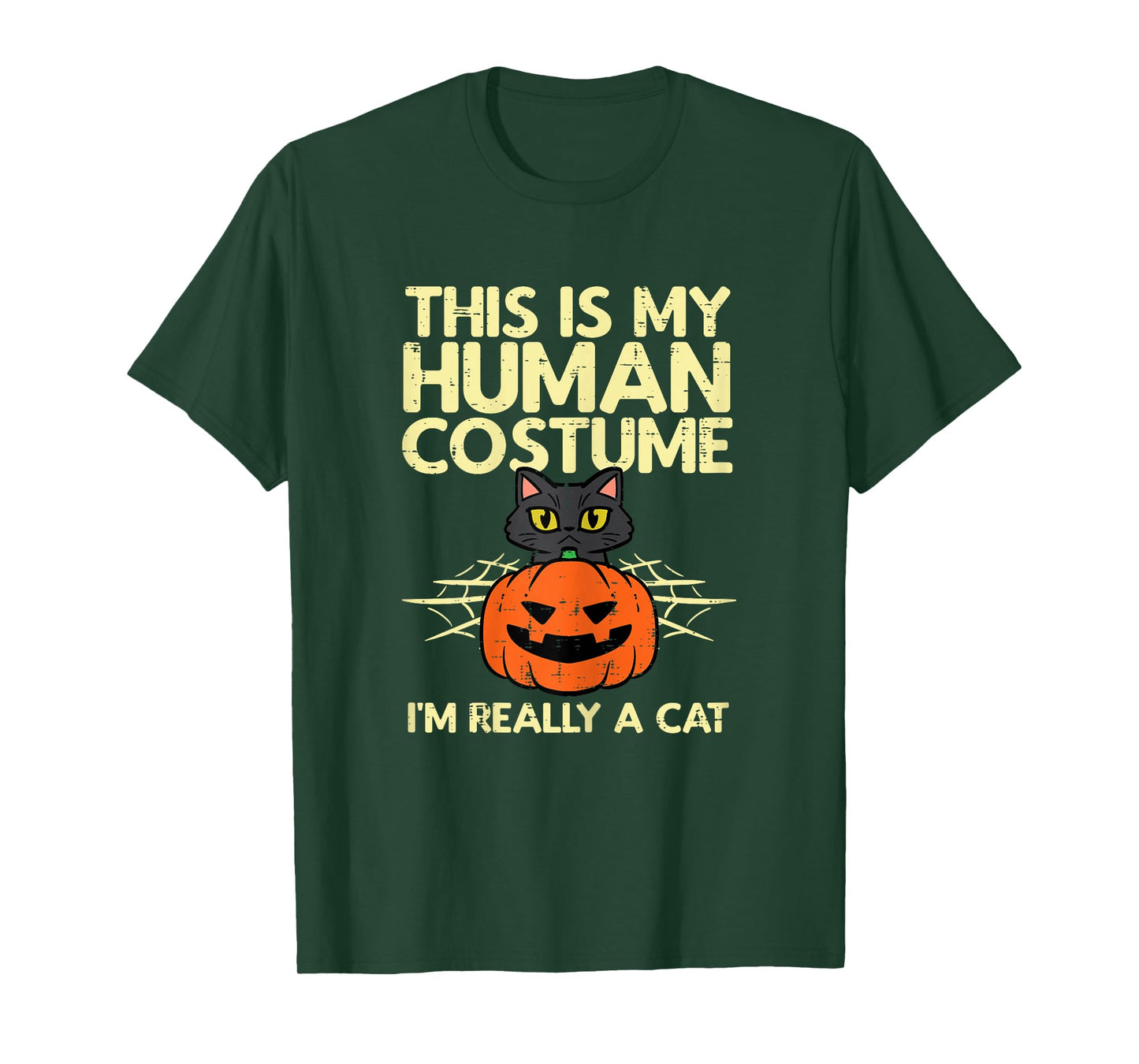 Halloween My Human Costume Im A Cat Costume Women Girls Kids T-Shirt
