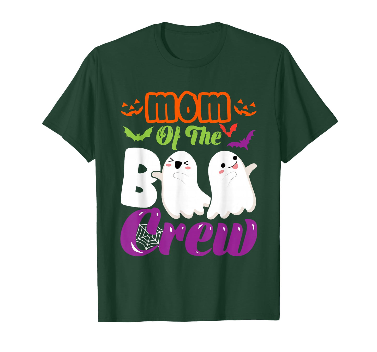 Mom Of Boo Halloween Crew Costume Boo Ghost Lover Family T-Shirt