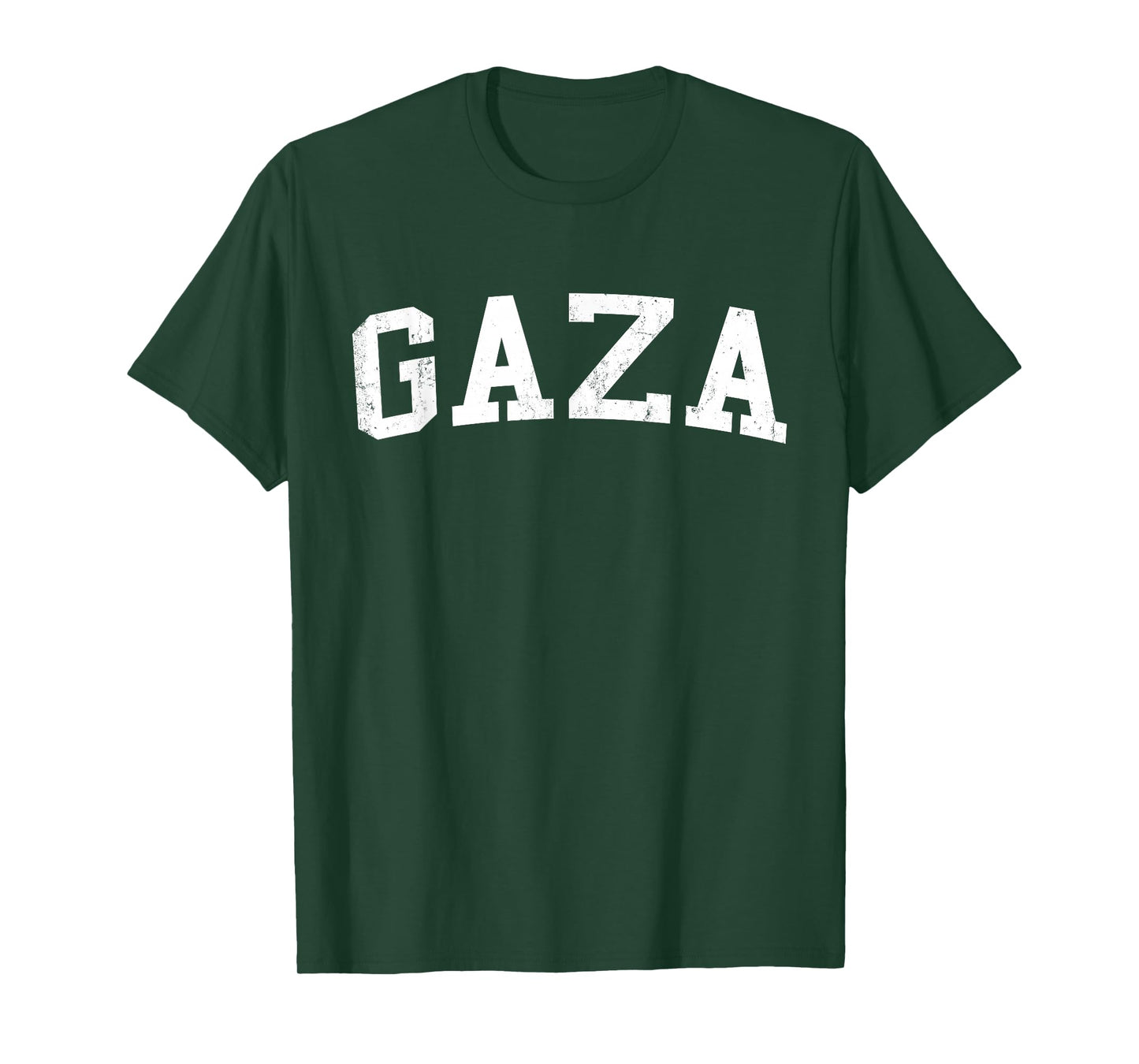 Vintage Gaza Palestine Distressed White Varsity T-Shirt