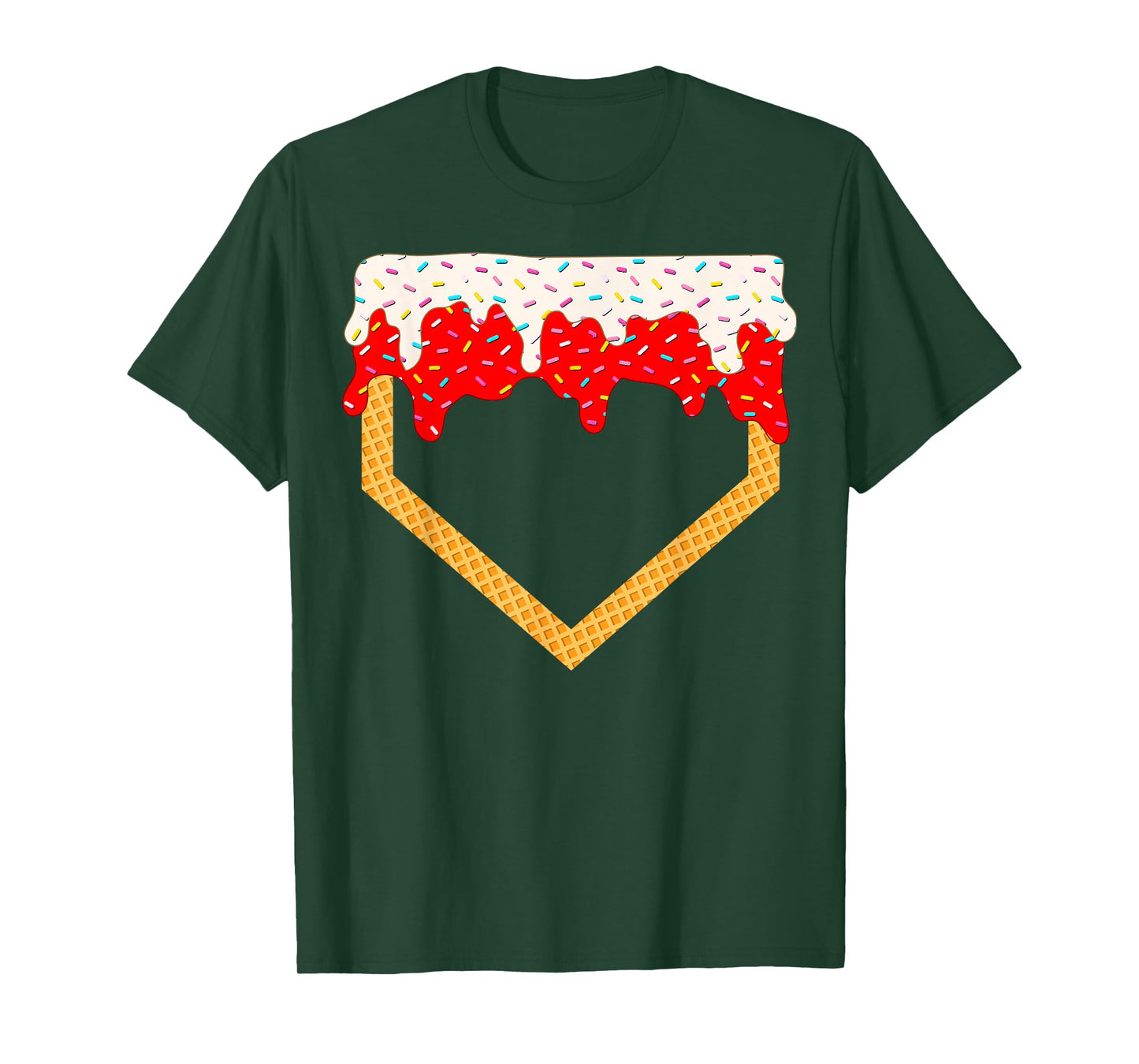 Baseball Drip Boys Home Plate Ice Cream sprinkles Sports Boy T-Shirt