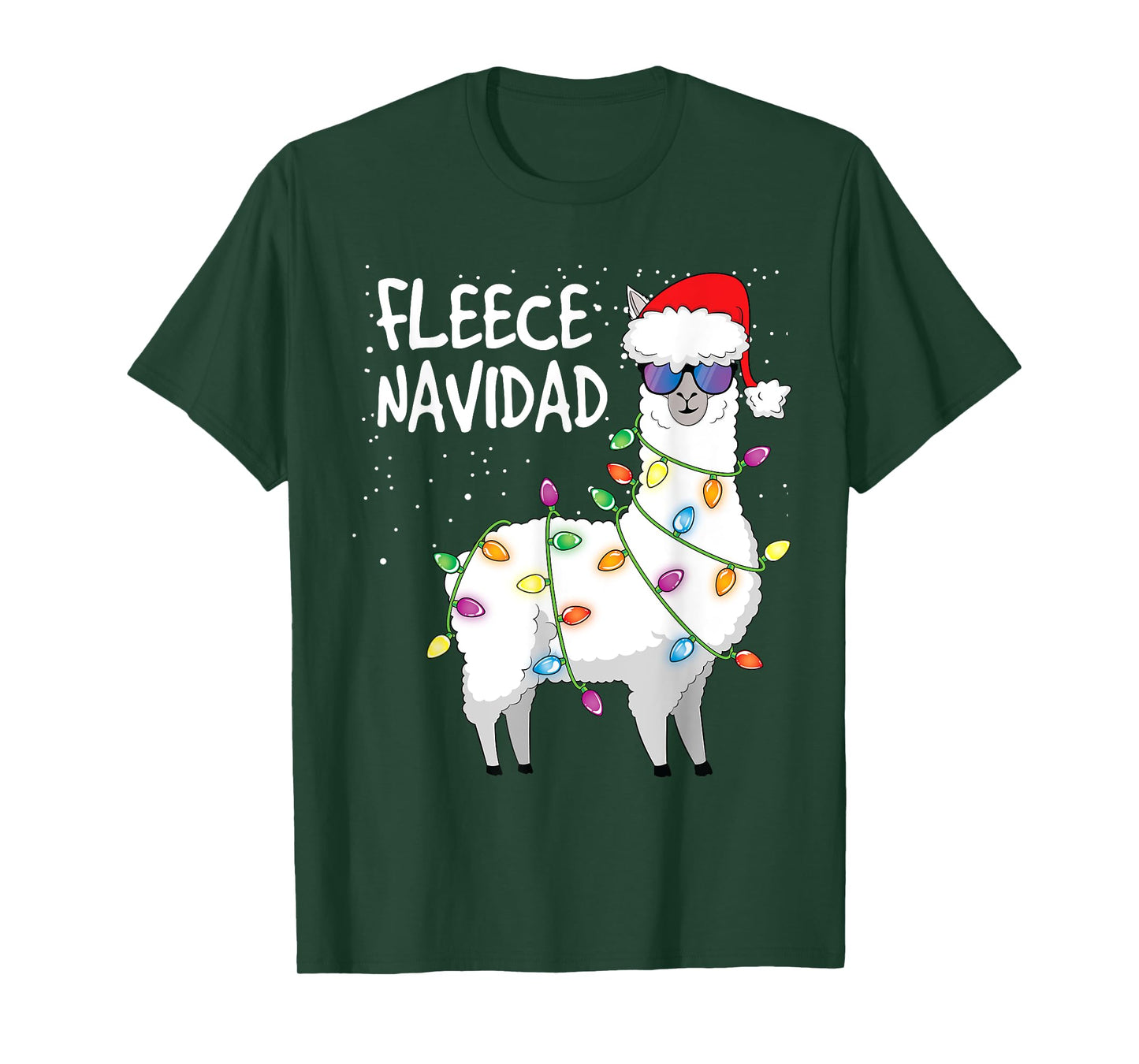 Fleece Navidad Funny Christmas Navidad Llama T-Shirt