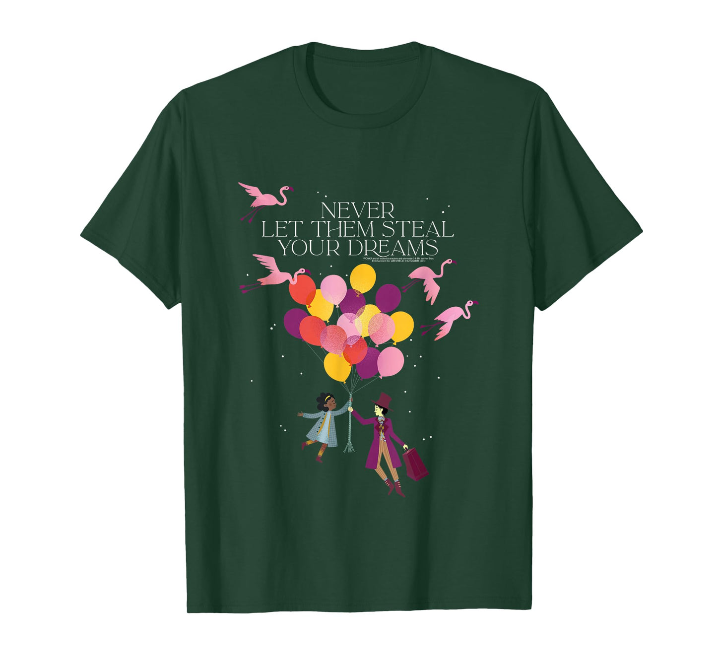 Wonka Movie Noodle and Wonka Balloon Silhouettes T-Shirt