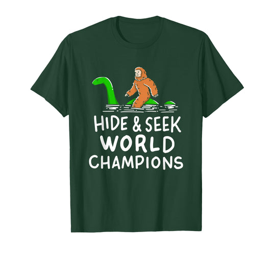 Bigfoot Riding Loch Ness Monster Gift For A Champion T-Shirt
