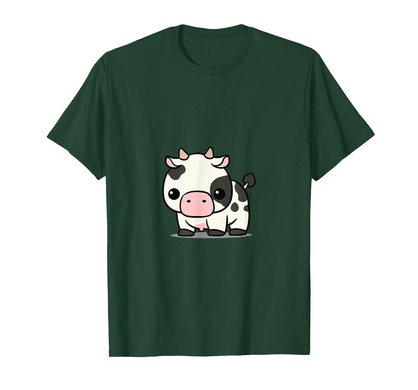 Chibi Kawaii Cow Farmer Farm Animal Lover T-Shirt