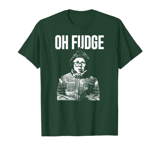 A Christmas Story Oh Fudge Black & White Ralphie Holiday T-Shirt