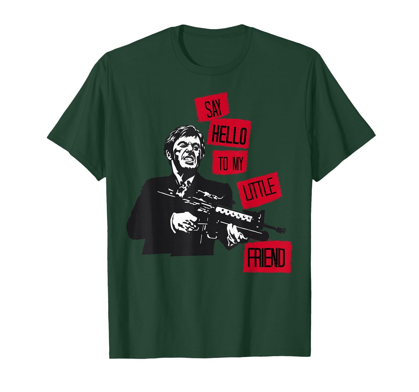 Scarface Say Hello To My Little Friend Portrait T-Shirt