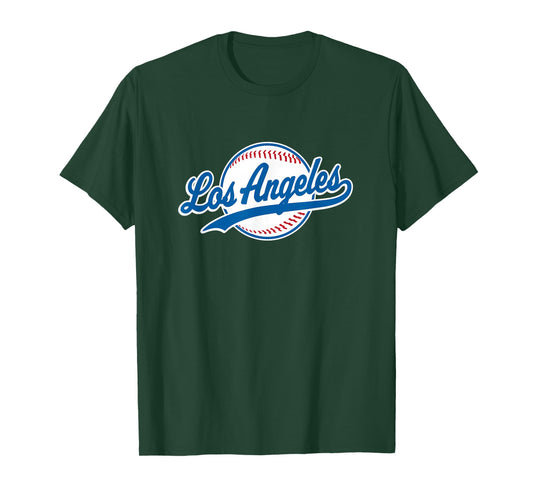 Los Angeles LA Tee Vintage Baseball Throwback Retro Design T-Shirt
