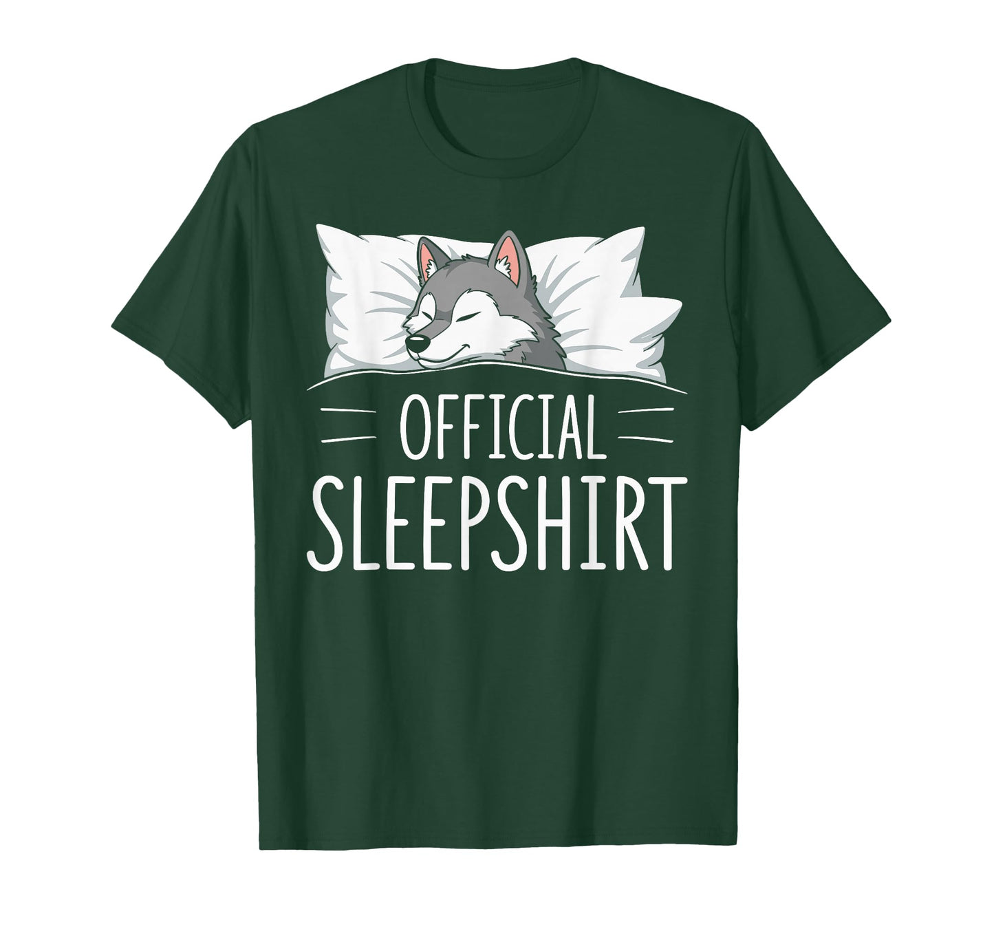 Official Sleepshirt Sleeping Wolf Lovers Pajama T-Shirt