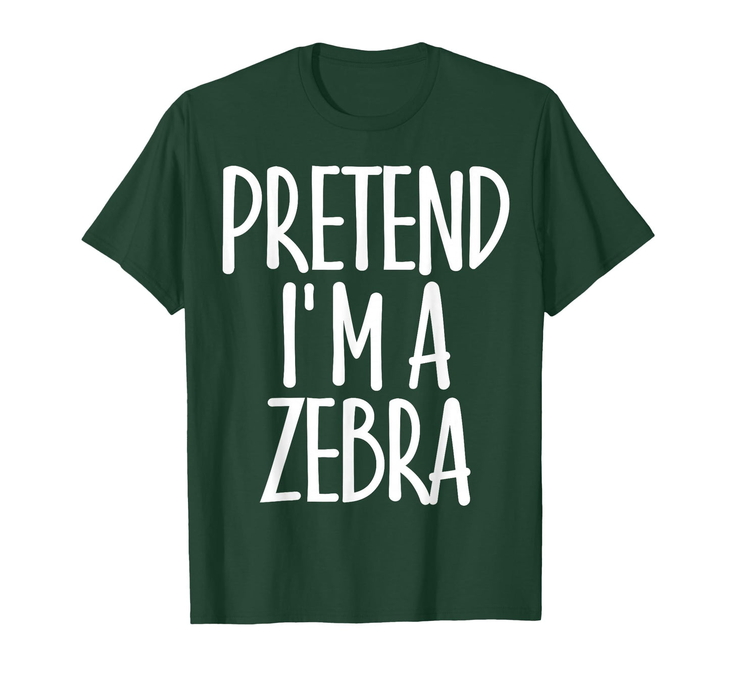 Funny Easy Pretend I'm Zebra Costume Gift Cute Halloween T-Shirt