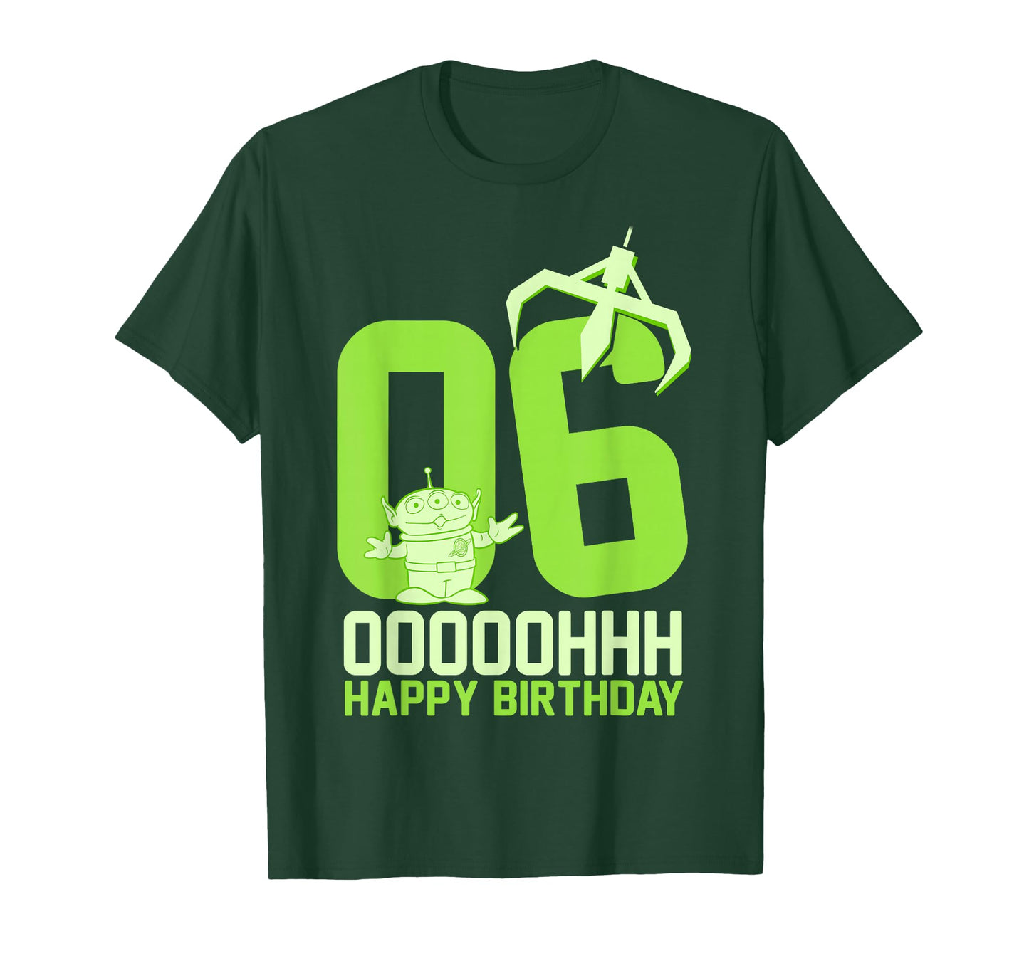Disney Pixar Toy Story Alien OOOOH Happy 6th Birthday T-Shirt