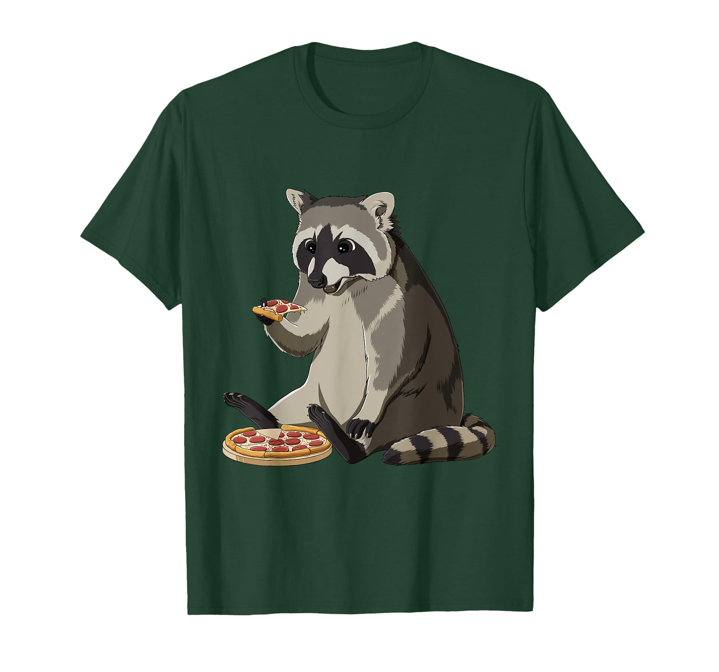 Funny Raccoon Eats Pizza T-Shirt