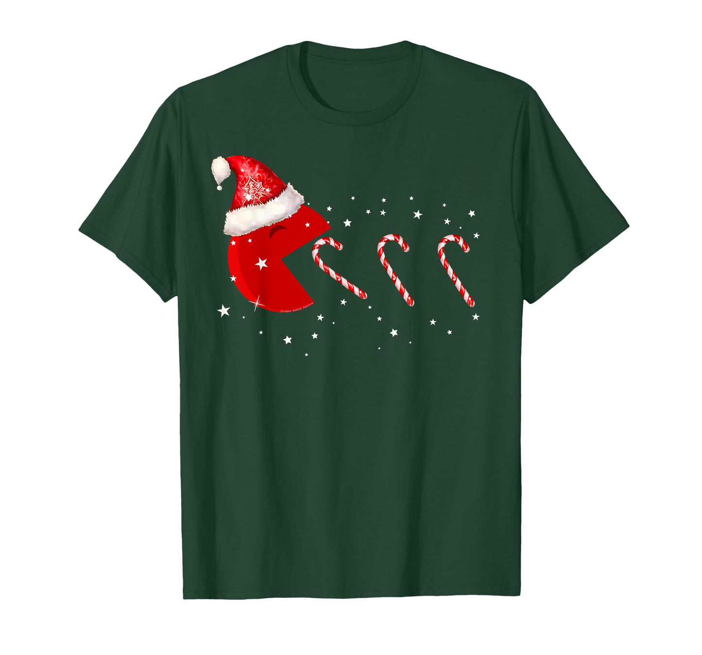 Funny Christmas Santa Hat Eating Candy Canes Christmas T-Shirt