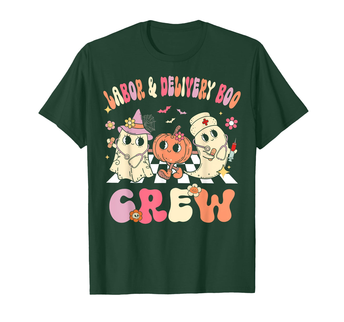 Labor & Delivery Boo Crew Funny Halloween Costume L&D Nurse T-Shirt