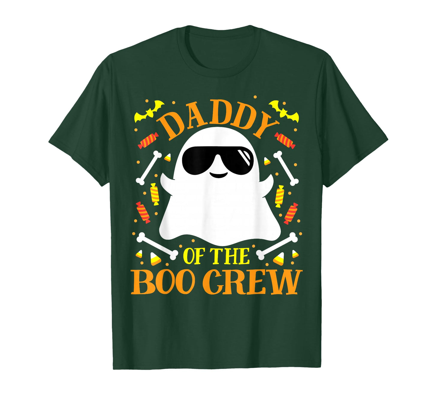 Daddy Boo Crew Ghost Matching Family Set Group Dad Halloween T-Shirt