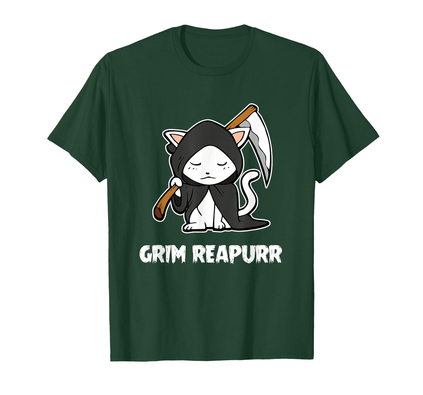 Grim Reapurr Grim Reaper Cat Halloween Costume Kitten Cats T-Shirt