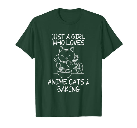 Just A Girl Who Loves Anime Cats and Baking T-Shirt