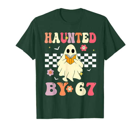 Haunted by 67 Meme Funny Six Seven 6 7 Halloween Teachers T-Shirt