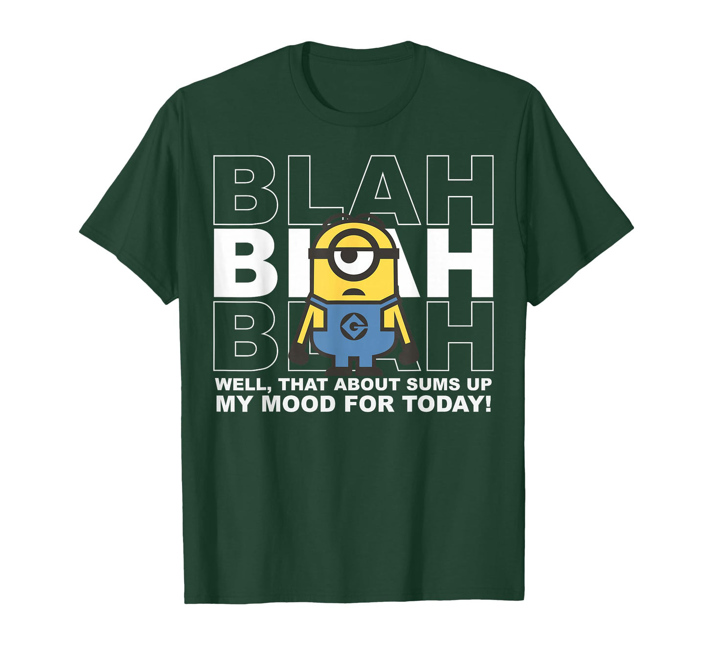 Despicable Me Minions Stuart Is Blah Today Graphic T-Shirt T-Shirt