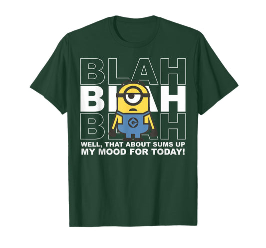 Despicable Me Minions Stuart Is Blah Today Graphic T-Shirt T-Shirt