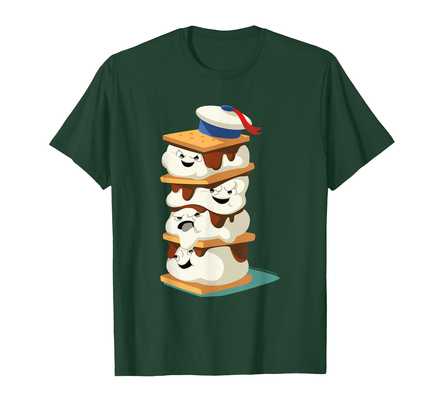 Ghostbusters Stay Puft Marshmallow Men S'mores Stack T-Shirt